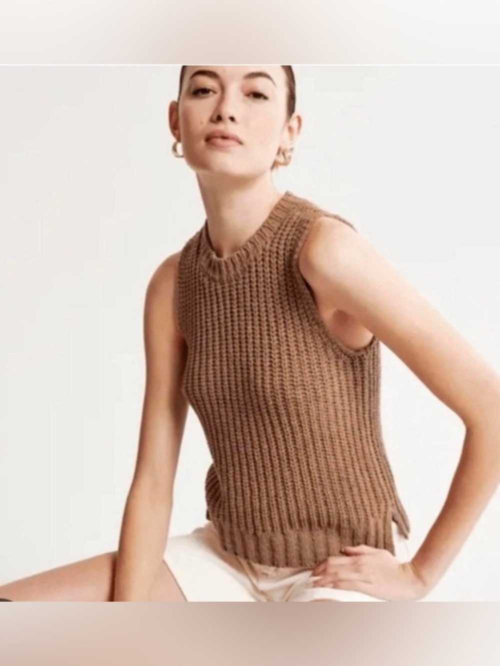 A&F Knit Sweater Tank, Set of 3, S